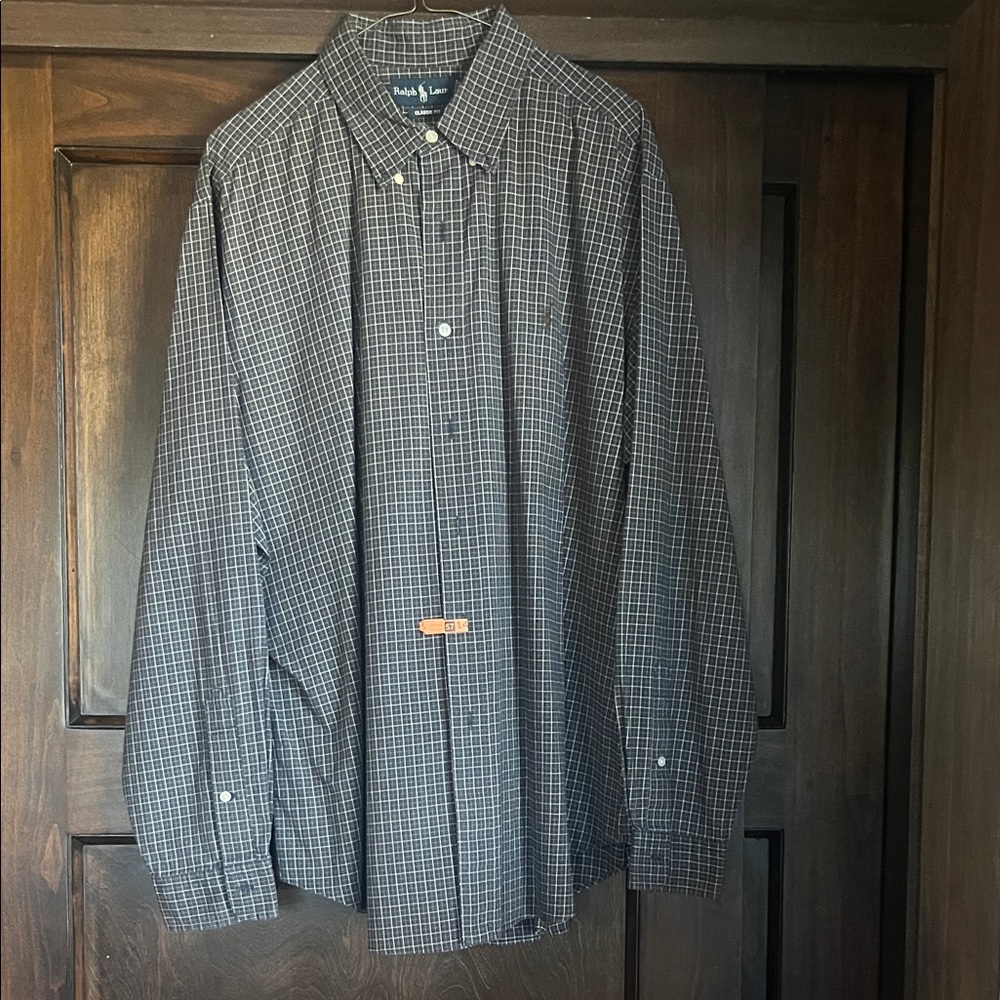 Ralph Lauren Navy Checkered Men's Shirt